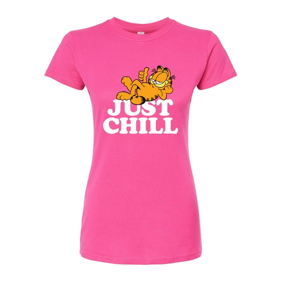 Garfield - Just Chill - Juniors Fitted Graphic T-Shirt
