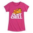 thumbnail image 1 of Garfield - Just Chill - Toddler And Youth Girls Short Sleeve Graphic T-Shirt, 1 of 2