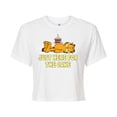 thumbnail image 1 of Garfield - Just Here For Cake - Juniors Cropped Cotton Blend T-Shirt, 1 of 5