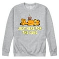 thumbnail image 1 of Garfield - Just Here For Cake - Men's Crew Neck Fleece Pullover, 1 of 5