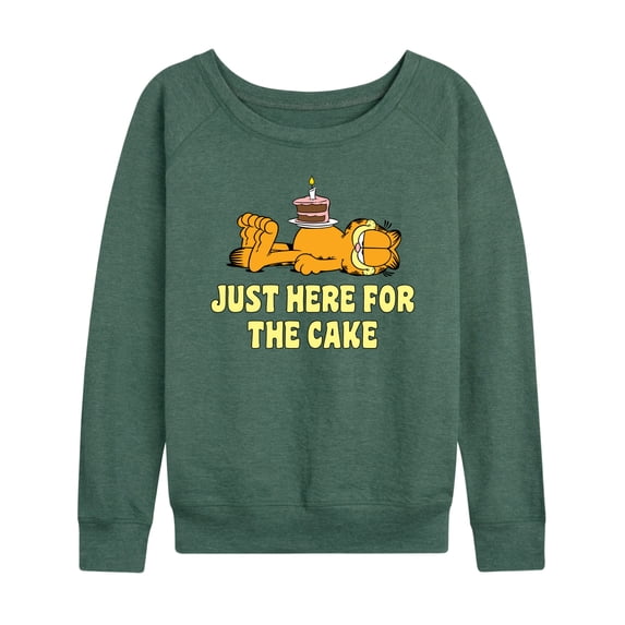 Garfield - Just Here For Cake - Women's Lightweight French Terry Long Sleeve Shirt