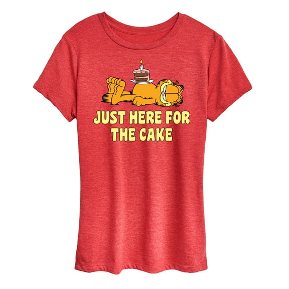 Garfield - Just Here For Cake - Women's Short Sleeve Graphic T-Shirt