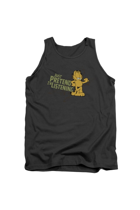 Garfield - Just Pretend Im Listening - Tank Top - Large