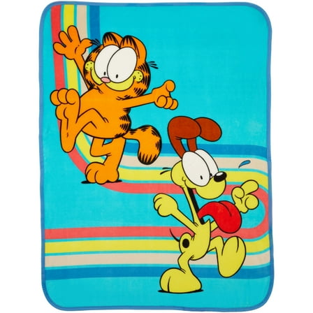 Garfield Kids Blue Print Fleece Throw Blanket, 46 x 60