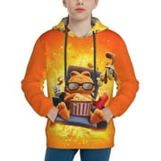 ZBWUOPL Garfield Kids' Hoodie 3d Print Sweatshirt Soft Pullover Hooded With Big Pockets For Boys Or Girls Small