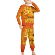 TKBIIUDS Garfield Kids Pajamas Set Boys Girls Long Sleeve 2 Piece Pajamas Sleepwear