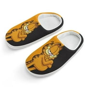 TKBIIUDS Garfield Kids Slippers Boys Girls Warm Soft Memory Foam House Slippers Non-Slip Winter Home Shoes for Indoor Outdoor