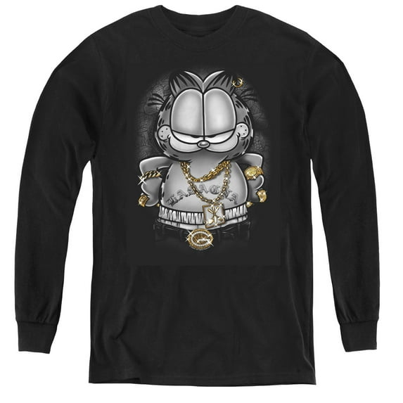 Garfield - Lasagna For Life - Youth Long Sleeve Shirt - Small