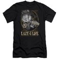 thumbnail image 1 of Garfield - Lazy 4 Life - Premium Slim Fit Short Sleeve Shirt - Large, 1 of 2