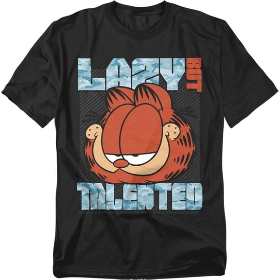 Garfield - Lazy But Talented Adult Regular Fit T-Shirt - Adult Regular Fit T-Shirt / 3XL / Black