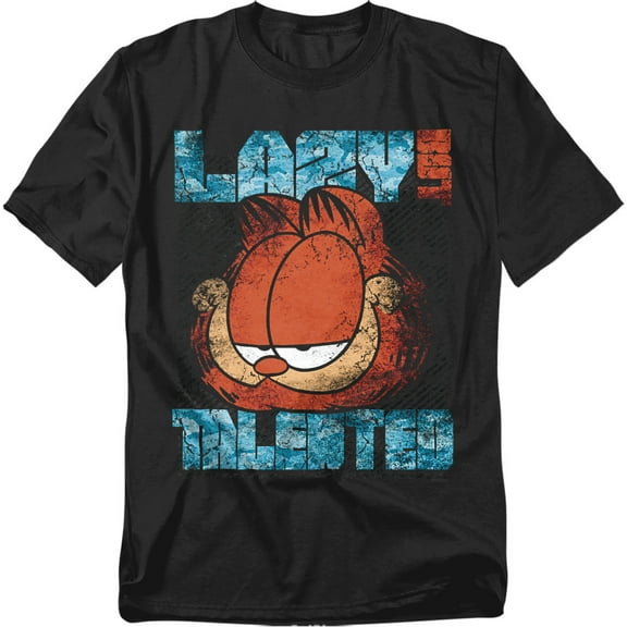 Garfield - Lazy But Talented Distressed - Short Sleeve Shirt - Small