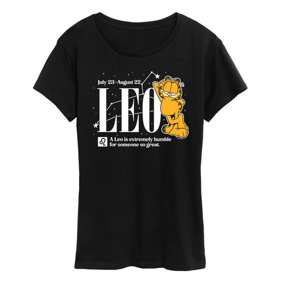Garfield - Leo Garfield Astrology - Womens Short Sleeve Graphic T-Shirt