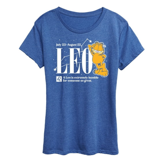 Garfield - Leo Garfield Astrology - Womens Short Sleeve Graphic T-Shirt
