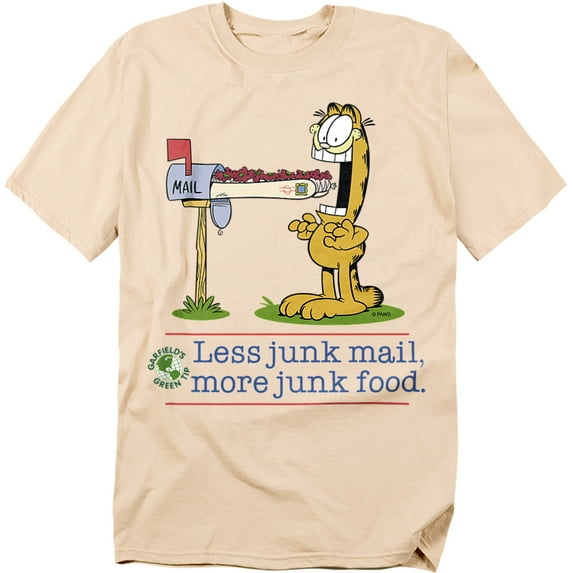 Garfield T-Shirt Less Junk Mail Unisex Graphic Tee For Men & Women