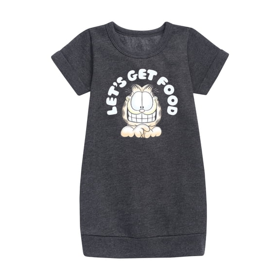 Garfield - Lets Get Food - Toddler & Youth Girls Fleece Dress