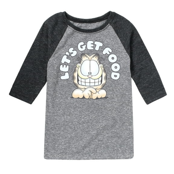 Garfield - Lets Get Food - Toddler & Youth Raglan Graphic T-Shirt