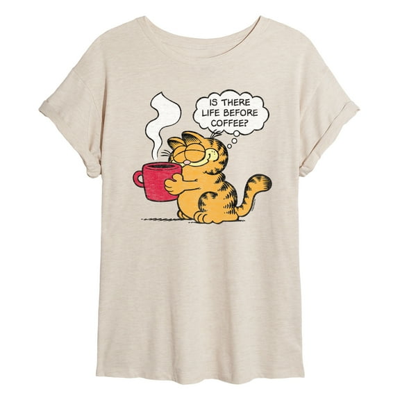 Garfield - Life Before Coffee - Juniors Ideal Flowy Muscle T-Shirt