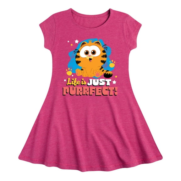 Garfield - Life Is Just Purrfect - Toddler & Youth Girls Fit & Flare Dress