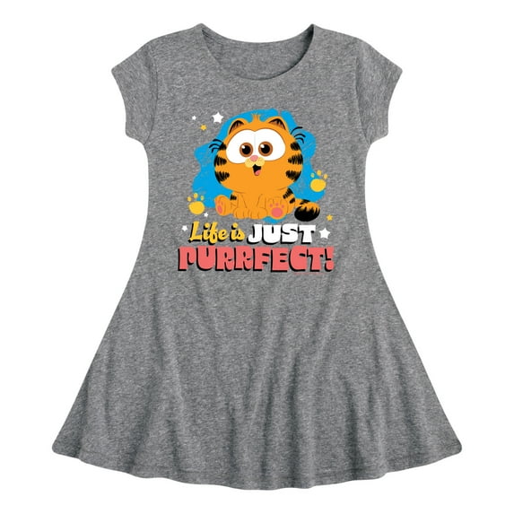 Garfield - Life Is Just Purrfect - Toddler & Youth Girls Fit & Flare Dress