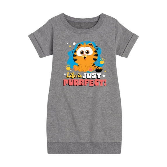 Garfield - Life Is Just Purrfect - Toddler & Youth Girls Fleece Dress