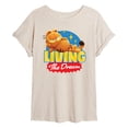 thumbnail image 1 of Garfield  - Living The Dream - Juniors Ideal Flowy Muscle T-Shirt, 1 of 5