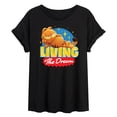 thumbnail image 1 of Garfield  - Living The Dream - Women's Oversized T-Shirt, 1 of 5