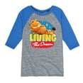 thumbnail image 1 of Garfield - Living The Dream - Toddler & Youth Raglan Graphic T-Shirt, 1 of 4