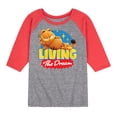 thumbnail image 1 of Garfield - Living The Dream - Toddler & Youth Raglan Graphic T-Shirt, 1 of 1