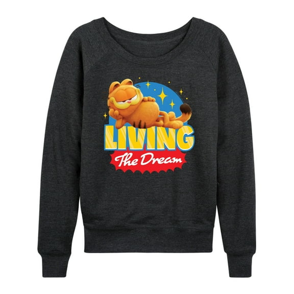Garfield  - Living The Dream - Women's Lightweight French Terry Long Sleeve Shirt
