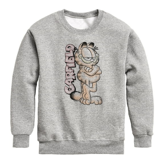 Garfield - Logo Vertical - Toddler & Youth Crewneck Fleece Sweatshirt
