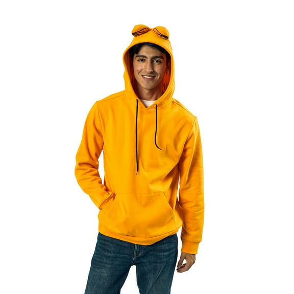 Garfield Long Sleeve Men's Orange Cosplay Hoodie-Medium