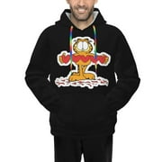 JHBSKY Garfield Love Men'S Hoodie Pullover Sweatshirt Novelty Big Pockets Unisex Small
