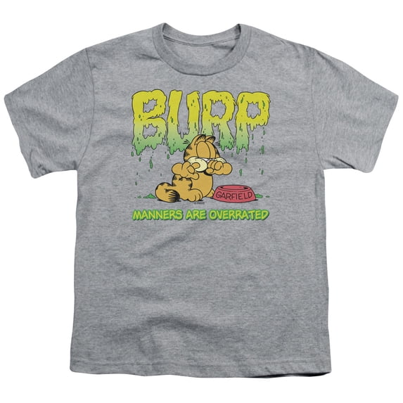 Garfield - Manners - Youth Short Sleeve Shirt - Medium