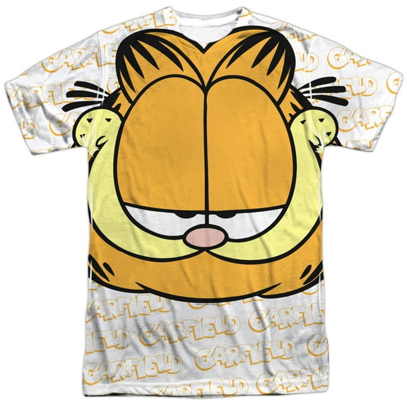 Garfield Men's  Big Face Sublimation T-shirt White