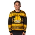 thumbnail image 1 of Garfield Men's Big Grin Fair Isle Design Knit Pullover Holiday Ugly Christmas Sweater, 1 of 6