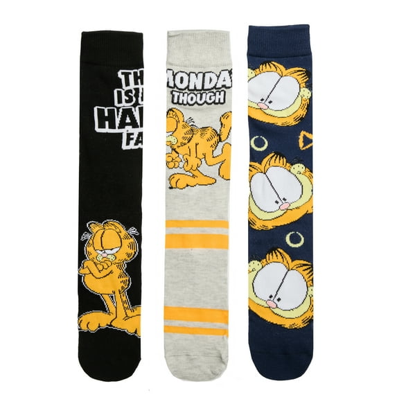 Garfield Men's Crew Socks, 3-Pack