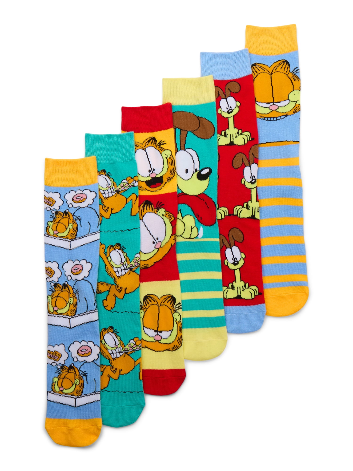 GARFIELD Crew Socks, 6-Pack