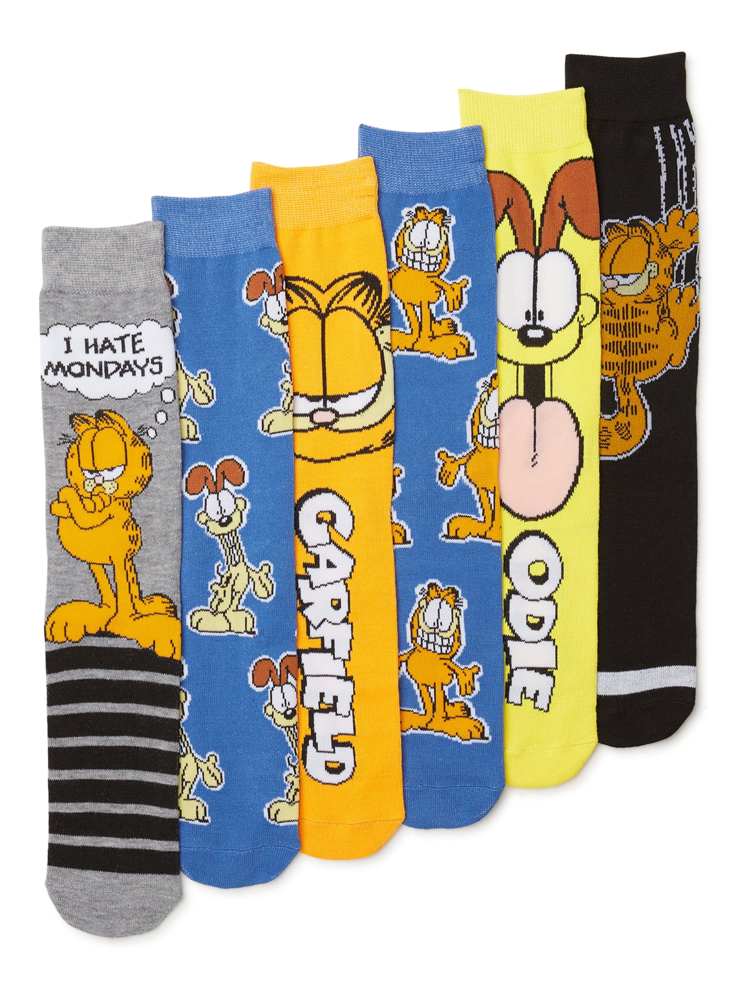 Garfield Men's Crew Socks, 6-Pack