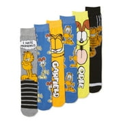 Garfield Mens Crew Socks, 6-Pack