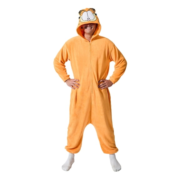 Garfield Men's Onesie Costume Kigurumi With Hood-Small