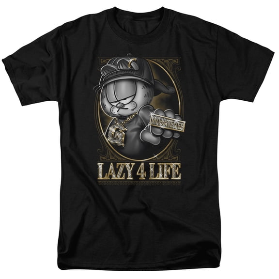 Garfield Men's  Lazy 4 Life T-shirt Black