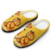 TKBIIUDS Garfield Mens Cozy Memory Foam Slippers Slip On Warm House Shoes Indoor/Outdoor Scuff