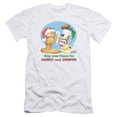 thumbnail image 1 of Garfield Merry And Striped S/S Adult 30/1 T-Shirt White, 1 of 1