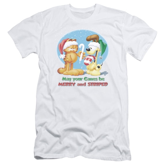 Garfield - Merry And Striped - Slim Fit Short Sleeve Shirt - Large