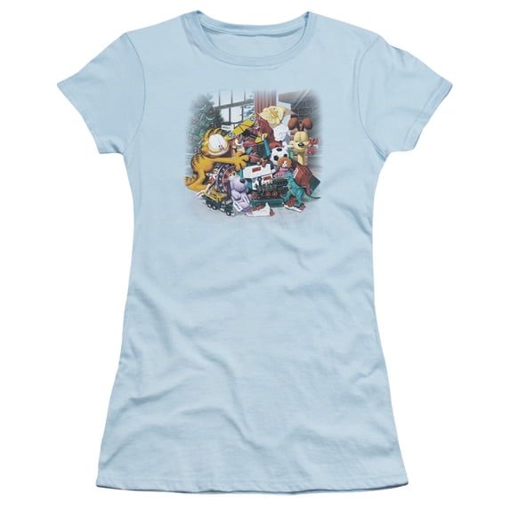 Garfield - Mine! - Juniors Teen Girls Cap Sleeve Shirt - Small