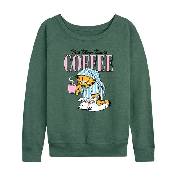 Garfield - Mom Needs Coffee - Women's French Terry Pullover Sweatshirt