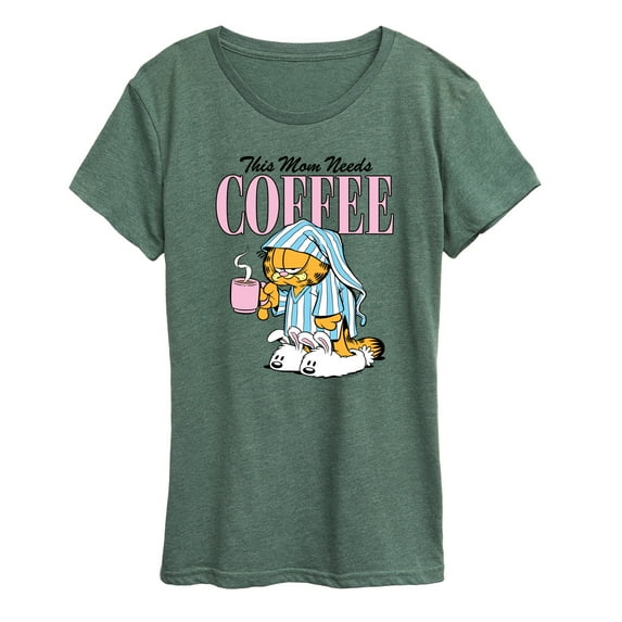 Garfield - Mom Needs Coffee - Women's Short Sleeve Graphic T-Shirt