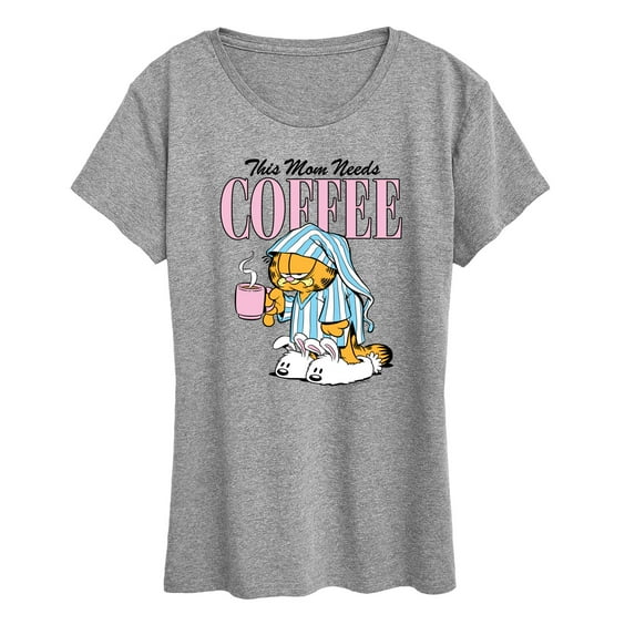 Garfield - Mom Needs Coffee - Women's Short Sleeve Graphic T-Shirt