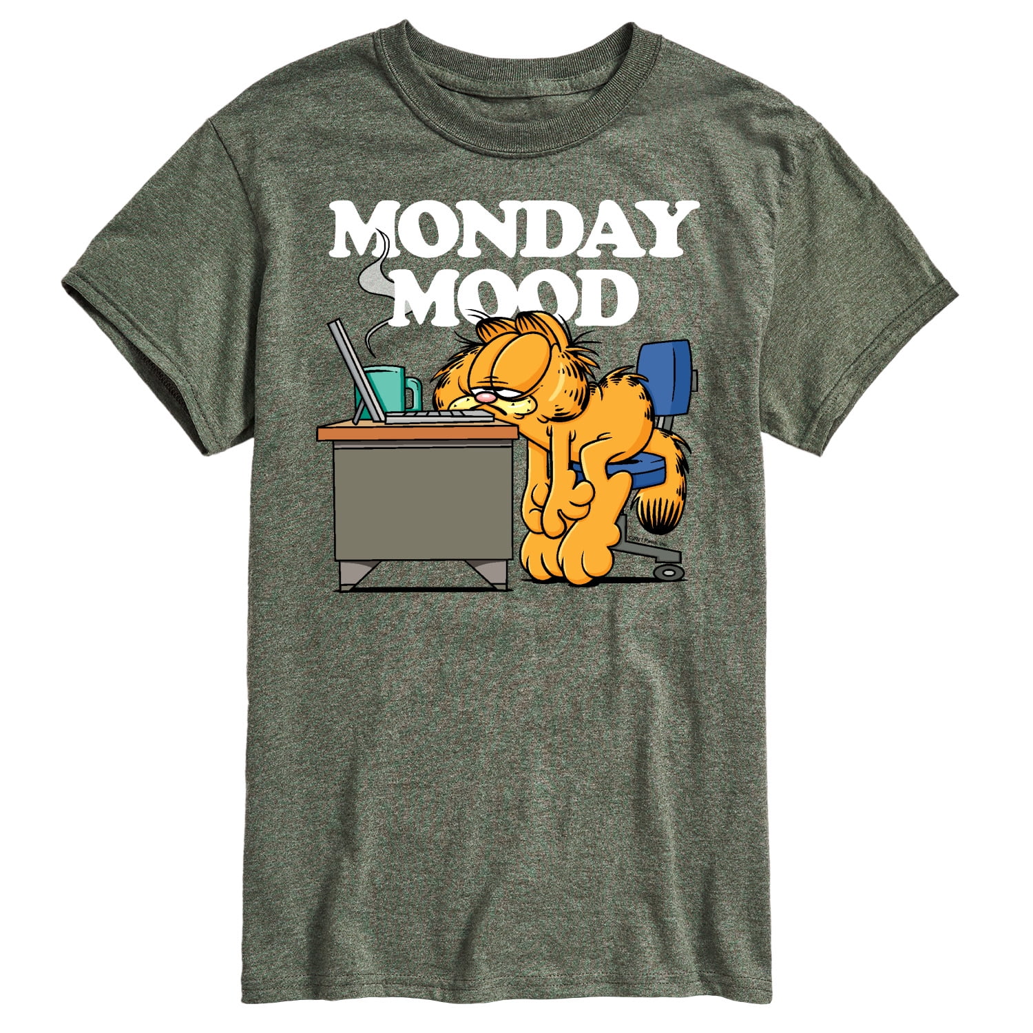 Garfield Monday Mood Men s Short Sleeve Graphic T Shirt Walmart