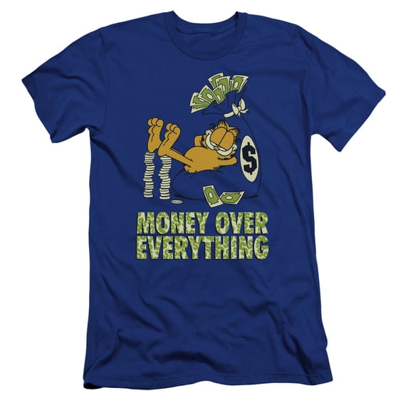 Garfield - Money Is Everything - Premium Slim Fit Short Sleeve Shirt - Small